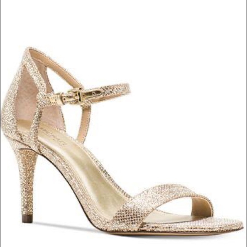 Michael Kors Simone Gold Sandals- size 7